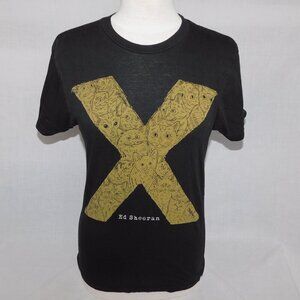 Hot Topic Ed Sheeran black Green X Cats Graphic T Shirt Womens S 2014
